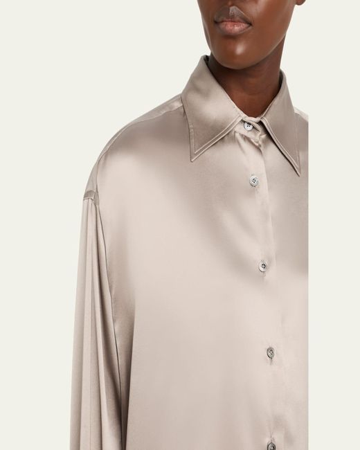 Tom Ford Natural Button-Down Silk Shirt