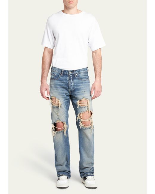 Rhude Blue Beach Bum Blowout Jeans for men