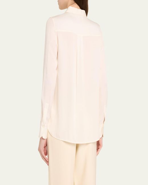 Vince Natural Classic Button-Front Blouse