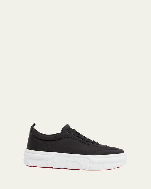 Christian Louboutin White Choukario Nylon Platform Sneakers for men