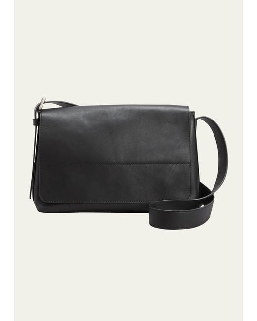 Dries Van Noten Leather Messenger Bag in Black for Men Lyst
