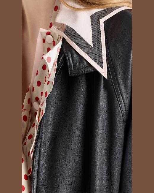 Prada Black Nappa Leather Jacket