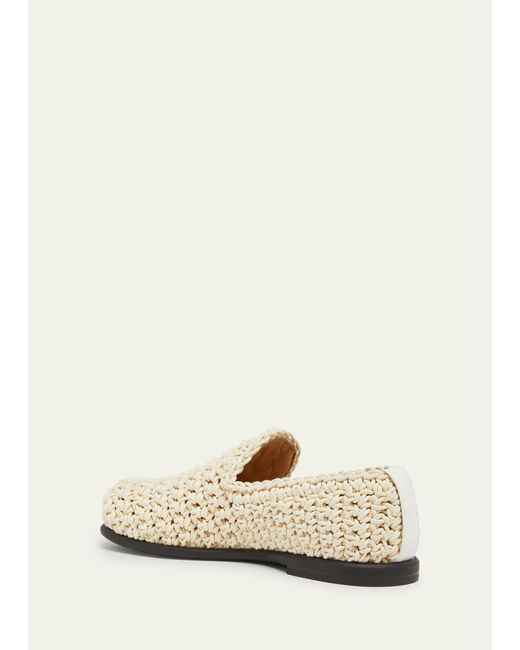 J.W. Anderson Natural Crochet Cotton Slip-on Loafers
