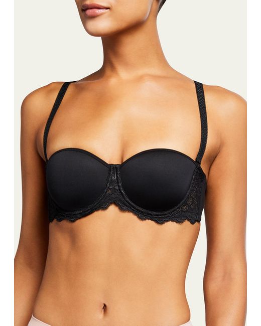 Simone Perele Black Caresse Strapless Plunge Bra