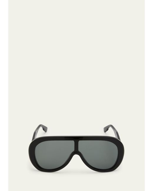 Gucci Multicolor Large Temple Logo Shield Sunglasses for men