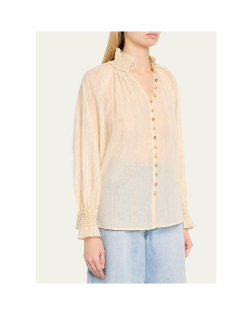 Zimmermann Natural Aster Buttoned Blouse