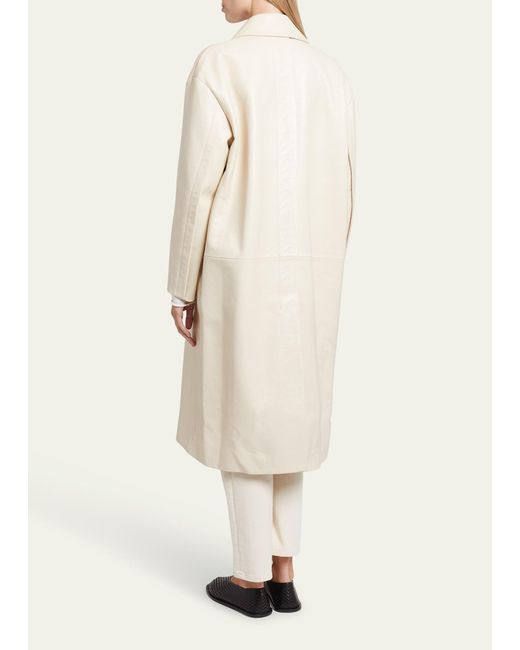 Proenza Schouler Natural Billie Lacquered Leather Coat