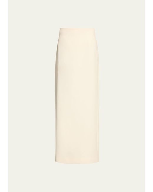 Wardrobe NYC Natural Long Column Wool Skirt