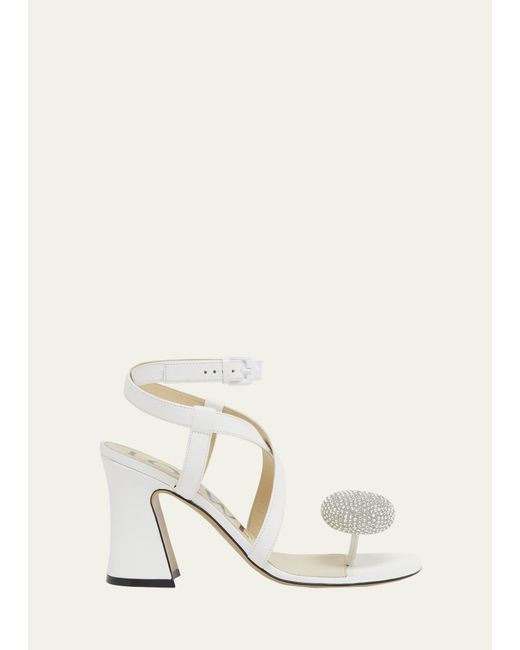 Loewe Natural Calle Pebble Leather Sandals