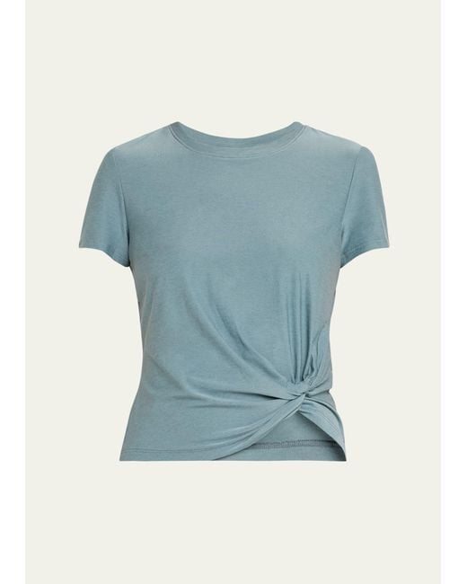 Beyond Yoga Blue Featherweight For A Spin Tee