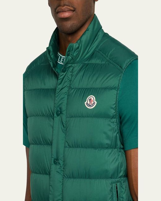 Moncler Green Barthe Down Vest for men