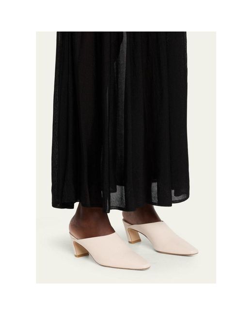 Stuart Weitzman Natural 50Mm Stassi Leather Mules