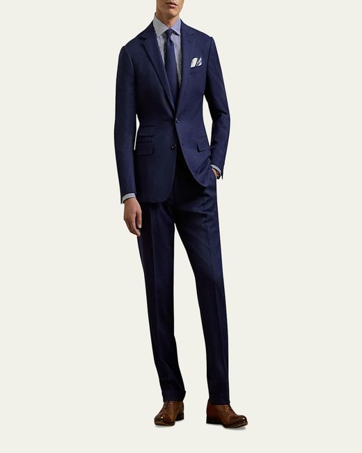 Ralph Lauren Blue Nm X Rl Kent Handmade Escorial Wool Suit for men