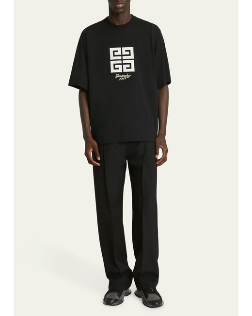 Givenchy Black 4g Studio Fit Short-sleeve Cotton T-shirt for men