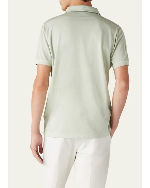 Loro Piana Natural Cotton-silk Polo Shirt for men
