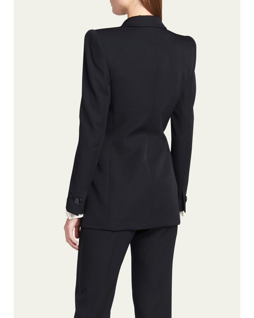Giorgio Armani Black Virgin Wool Tuxedo Jacket With Velvet Details