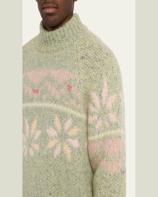 Magliano Green Drunk Alpaca Wool Crewneck Sweater for men