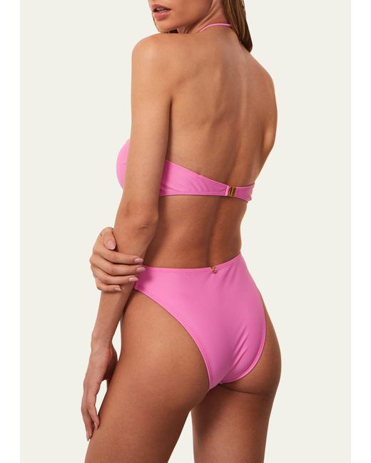 ViX Pink Solid Kaia Gi Brazilian One-piece Swimsuit