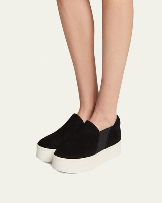 Vince White Warren Suede Platform Skate Sneakers