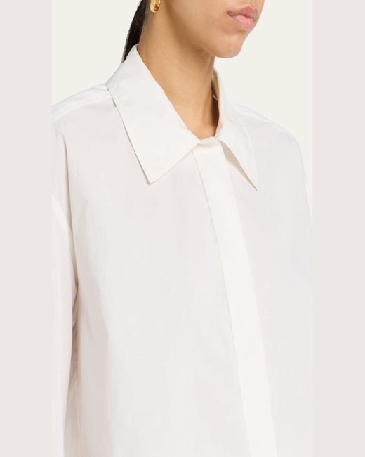 A.L.C. Natural Maude Cropped Button-Front Top