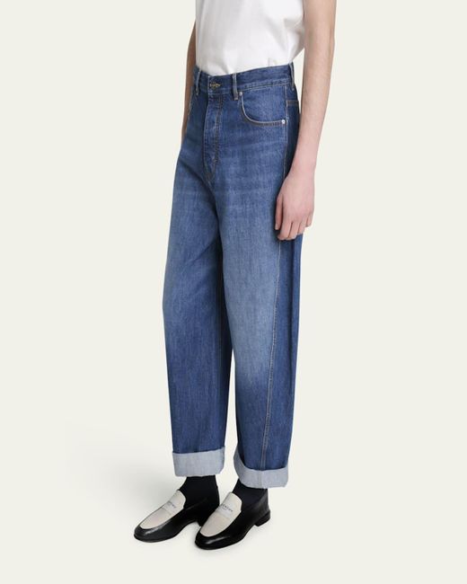 Givenchy Blue Twisted-Seam Denim Jeans for men