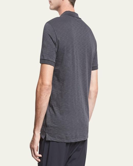 Vince Blue Classic Slub Cotton Polo Shirt for men