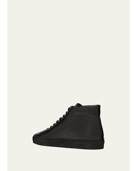 Common Projects Black Achilles Leather Mid-top Sneakers for men