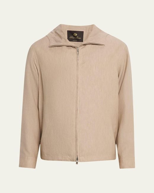 Loro Piana Natural Dennis Linen Full-Zip Blouson for men