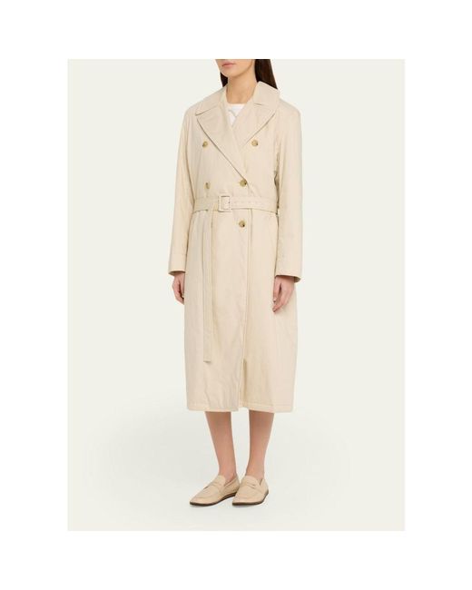 Vince Natural Padded Double-Breasted Coat