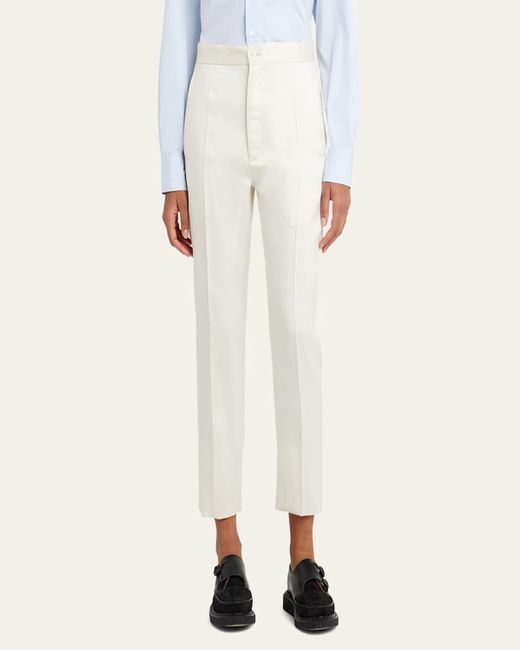 Setchu White Origami Button Cuff Silk Pants