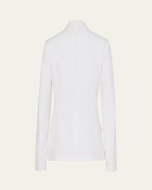 MILLY Black Avery Single-Button Cady Blazer