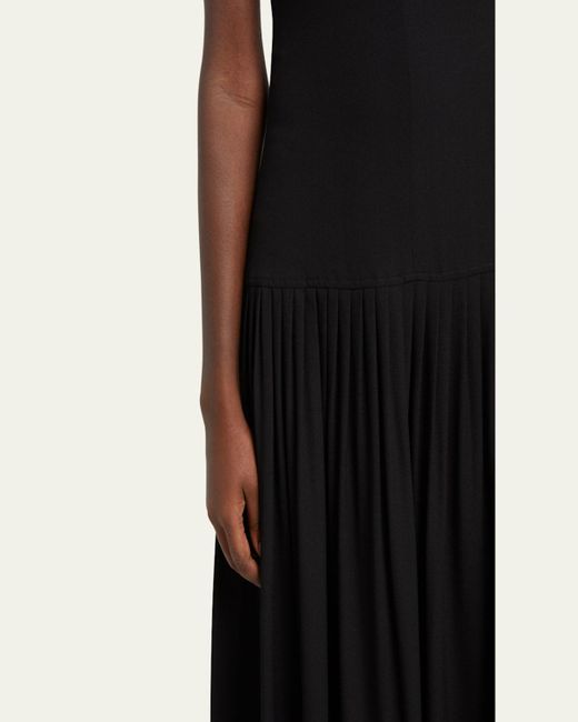 Proenza Schouler Black Tala Halter Viscose Georgette Dress