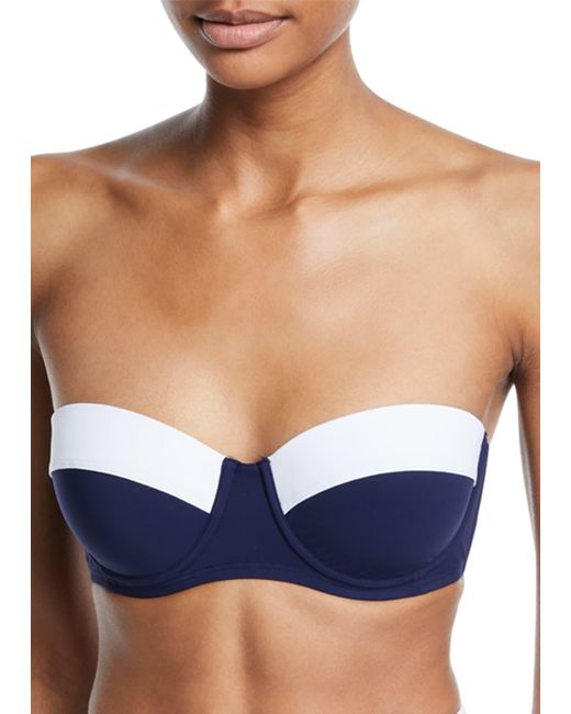 navy blue underwire bikini top