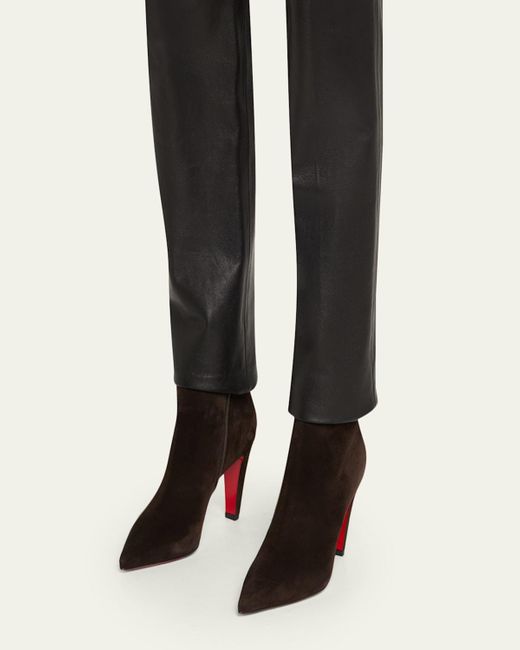 Christian Louboutin Black Vibella Suede Sole Booties