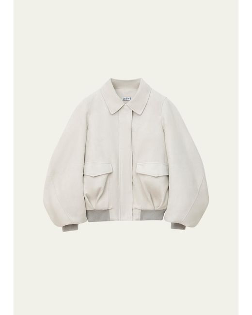 Loewe Natural Suede Oversized Bomber Jacket