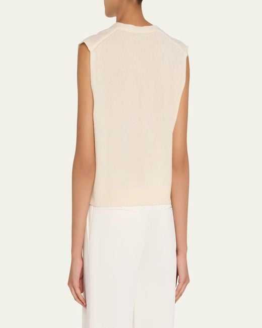 Jonathan Simkhai Natural Rozzi Cashmere Vest