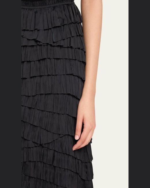 Ulla Johnson Black Eloise Layered Ruffle Skirt