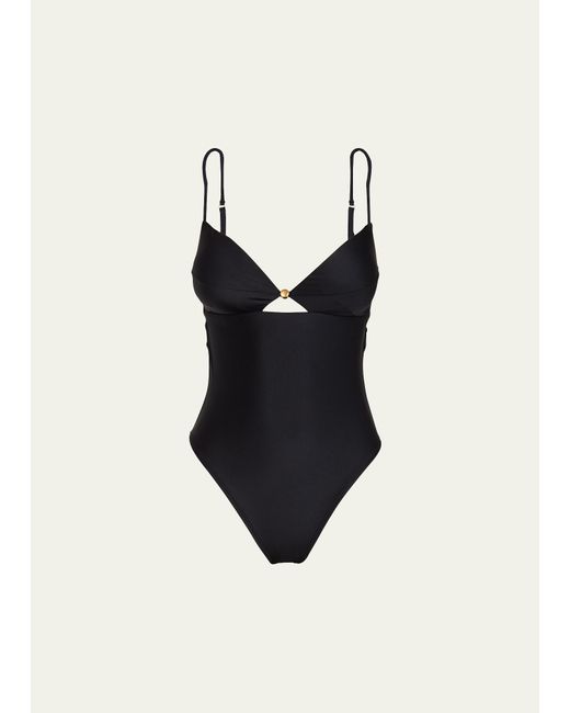 ViX Black Solid Grace Brazilian One-piece Swimsuit