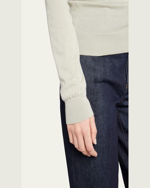 Loro Piana Natural Long-Sleeve Cashmere Sweater