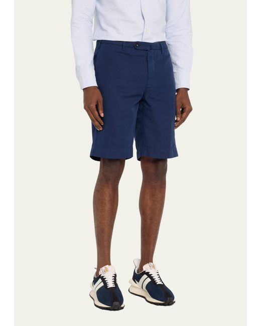 Incotex Blue Omaha Chinolino Shorts for men