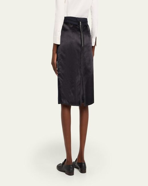 Maison Margiela Blue Inside-Out Midi Pencil Skirt