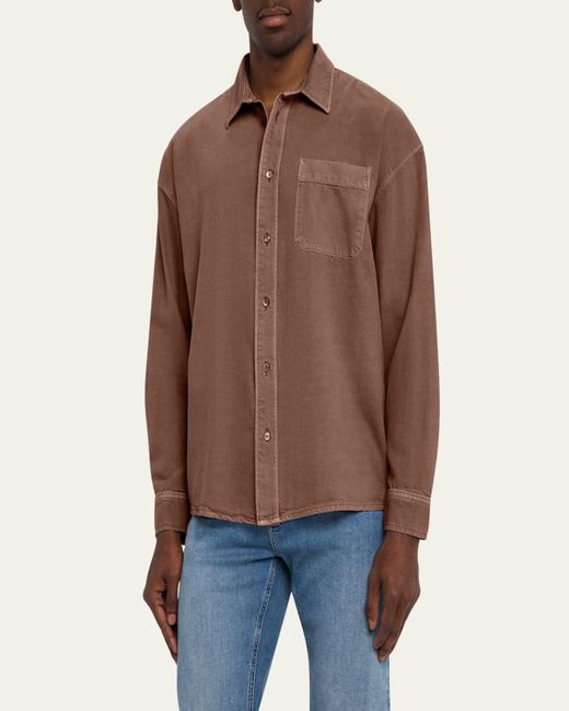 FRAME Brown Button Down Modern Shirt for men