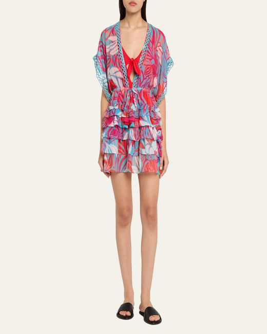 Ramy Brook Multicolor Marisa Tiered Mini Dress