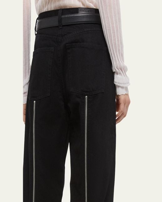 Helmut Lang Black Straight-Leg Carpenter Jeans With Zips