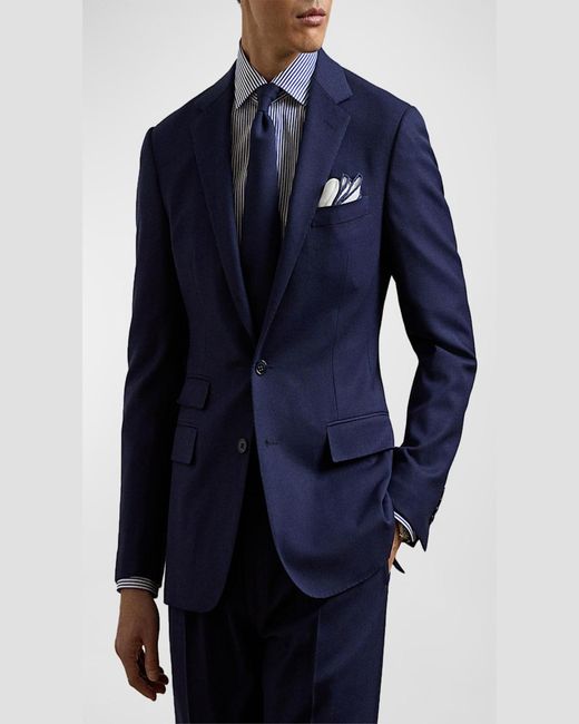 Ralph Lauren Blue Nm X Rl Kent Handmade Escorial Wool Suit for men