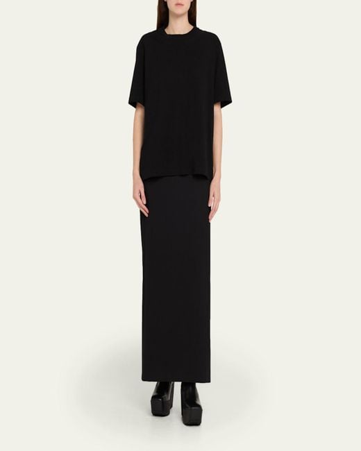 Rick Owens Black Sliver Leather Platform Beatle Boots