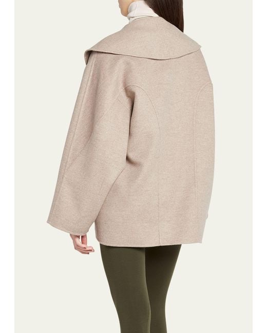 Loro Piana Natural Oversize Cashmere Top Coat