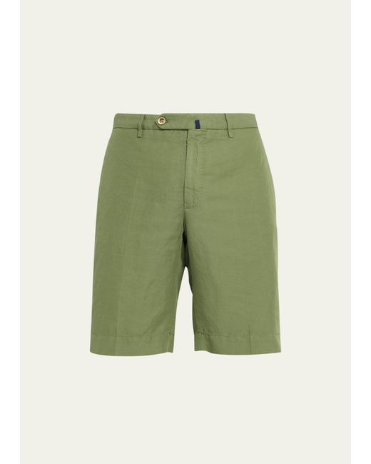 Incotex Green Omaha Chinolino Shorts for men