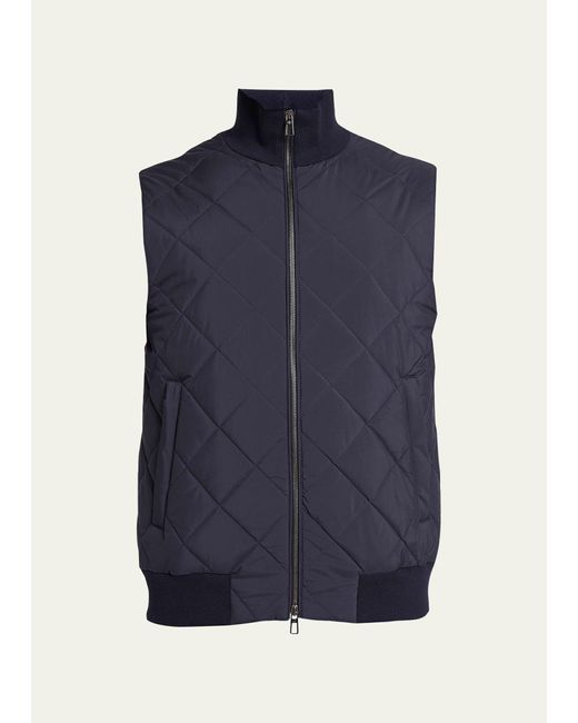Loro Piana Blue Ampay Quilted Vest for men