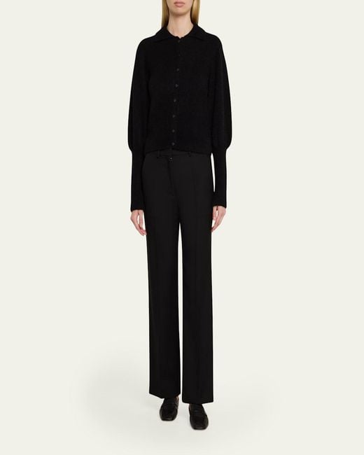 Jonathan Simkhai Black Arber Collared Cardigan